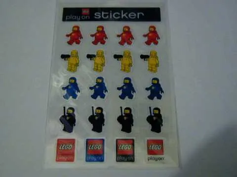 Sticker Sheet, Minifigures Sheet, Classic Space