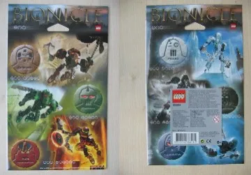 Sticker Sheet, Bionicle Toa range, set of 2 sheets, images of sets 8601 to 8606