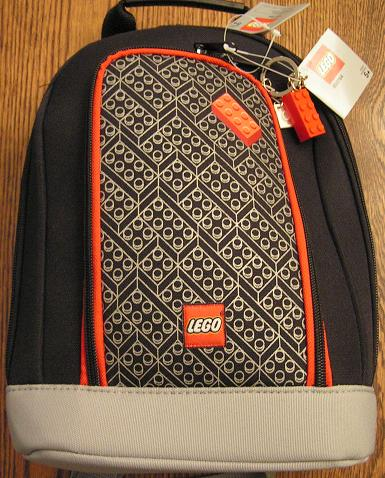 Backpack Red Brick and Small Logo, red brick Key Chain attached