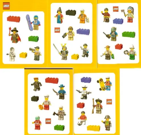 Sticker Sheet, Various Bricks and Minifigures