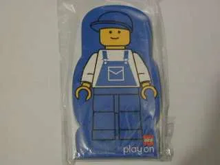 Memo Pad Minifigure - (G) Overalls Blue