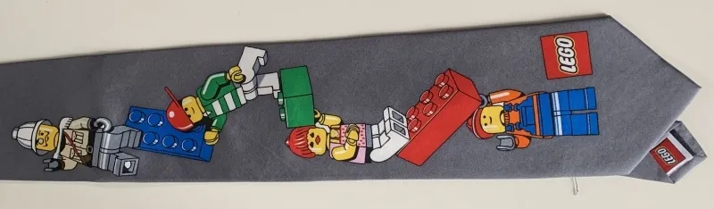 Tie, Bricks and Minifigures Pattern