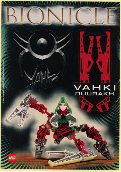 Sticker Sheet, Bionicle Vahki Nuurakh Promotional