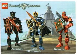 Sticker Sheet, Knights Kingdom II (set 8809) Vladek, King Mathias, Santis