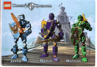 Sticker Sheet, Knights Kingdom II (set 8809) Jayko, Danju, Rascus