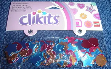 Party Table Decoration, Clikits (shaped metallic card confetti)