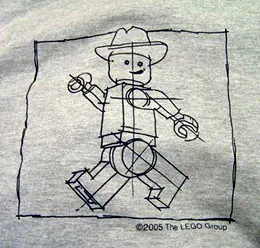 Sweatshirt, Cowboy Minifigure Sketch