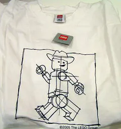 T-Shirt, Cowboy Minifigure Sketch