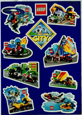 Sticker Sheet, Lego City Images Sheet