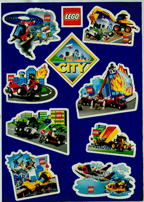 Sticker Sheet, Lego City Images Sheet