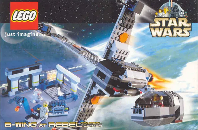 Postcard - Star Wars Set 7180 B-wing at Rebel Control Center