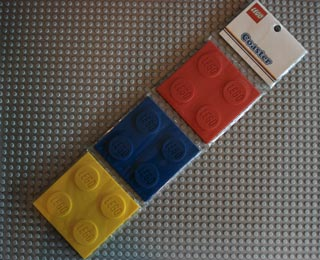 Coaster Set Bricks (Red, Blue, Yellow)