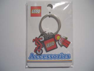 SurfTown Key Chain - Bicycle and Female with Pigtails