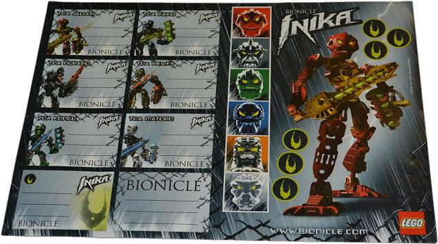 Sticker Sheet, School Book Labels (Bookplates) - Bionicle Inika, plus 15 more Stickers