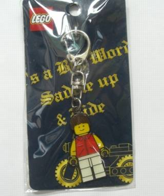 Girl Minifigure Flat Metal Key Chain