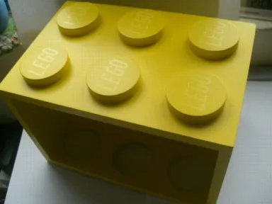 Brick 2 x 3 Stackable CD Holder Yellow