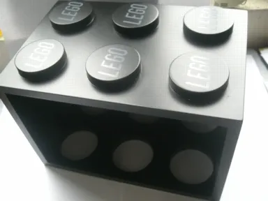 Brick 2 x 3 Stackable CD Holder Black