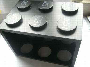 Brick 2 x 3 Stackable CD Holder Black