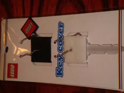 2 x 2 Brick - Soft Key Cover Key Chain Set - Black and White