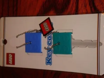 2 x 2 Brick - Soft Key Cover Key Chain Set - Blue and Dark Turquoise