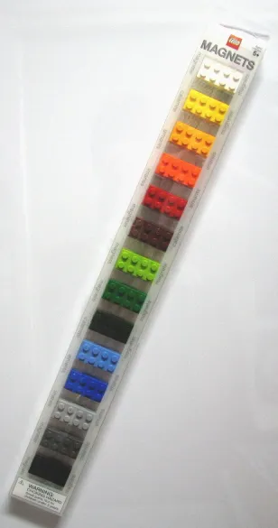Magnet Set, Bricks 2 x 4 (14), Classic Large 3 (No Pinks) blister pack