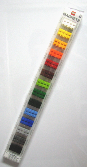 Magnet Set, Bricks 2 x 4 (14), Classic Large 3 (No Pinks) blister pack