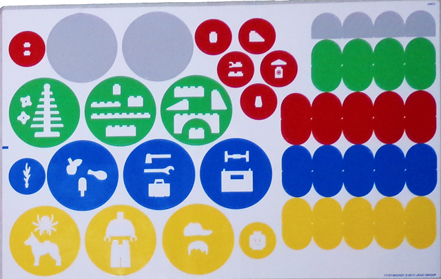 Sticker Sheet for Storage Trays of Set 45100 - (13101/6023521)