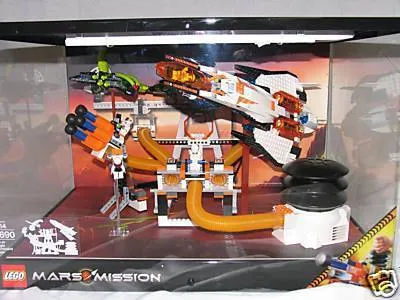 Display Assembled Set, Large Plastic Case Light and Sound with Mars Mission MB-01 Eagle Command Base (shows 7690)