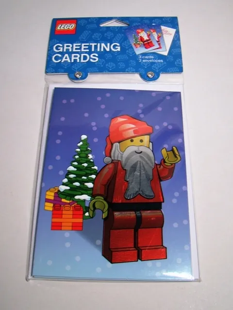 Holiday Greeting Cards, Santa and Tree Pattern 3 cards & envelopes