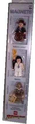 Magnet Set, Minifigures Indiana Jones (3) - Indiana Jones, Marion, Professor Henry Jones blister pack