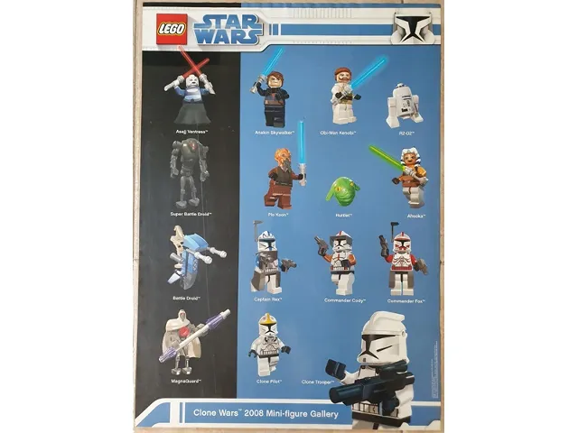 Star Wars Clone Wars 2008 Mini-figure Gallery Poster (Non-Folded)