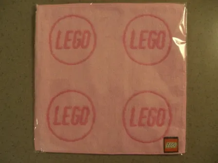 Towel, LEGO Logo 2 x 2 Studs 25 x 25 cm, Pink