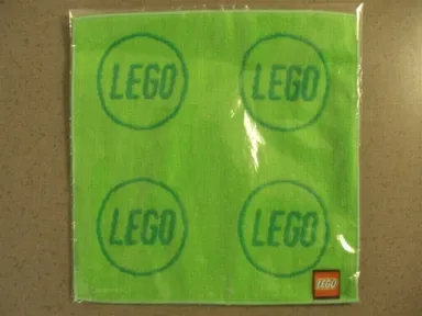 Towel, LEGO Logo 2 x 2 Studs 25 x 25 cm, Green