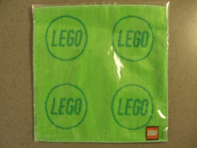 Towel, LEGO Logo 2 x 2 Studs 25 x 25 cm, Green