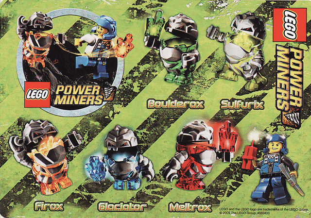 Sticker Sheet, Power Miners, Sheet of 6