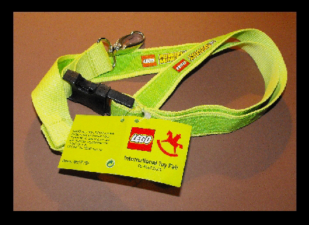 Lanyard with LEGO Logo and Power Miners Pattern (Toy Fair Nuernberg Promotion) 2009
