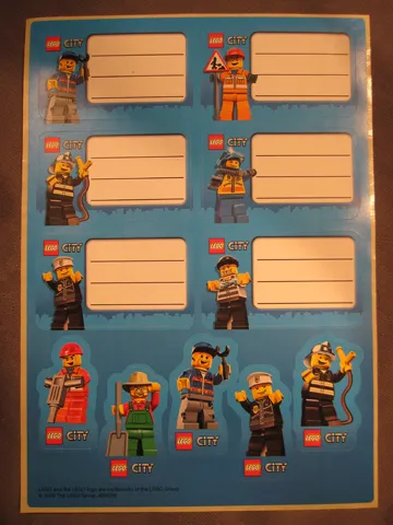 Sticker Sheet, School Book Labels (Bookplates) - City