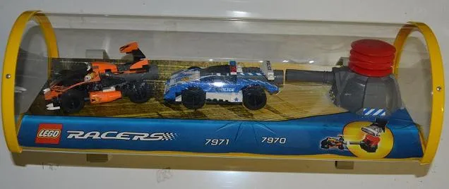Display Assembled Set, Racers Sets 7970 and 7971 in Plastic Case
