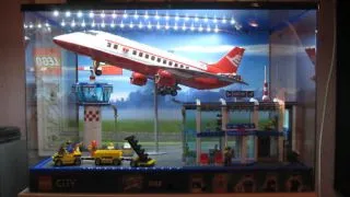 Display Assembled Set, City Set 3182 Airport in Plastic Case