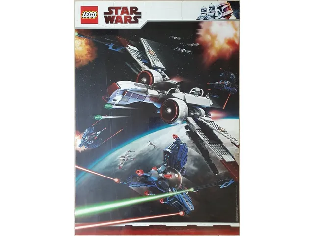 Star Wars 2010 Poster ARC-170 Starfighter (8088) / Droid Tri-Fighter (8086) (Non-Folded)