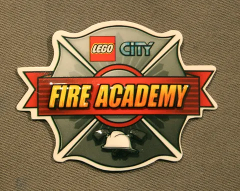Sticker Sheet, Lego City Fire Academy Badge, 3D