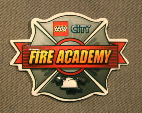 Sticker Sheet, Lego City Fire Academy Badge, 3D