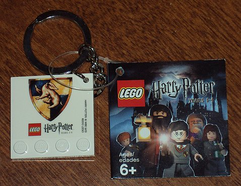 4 x 4 Tile, Modified - Key Chain with HP Hufflepuff Crest Pattern (Sticker)