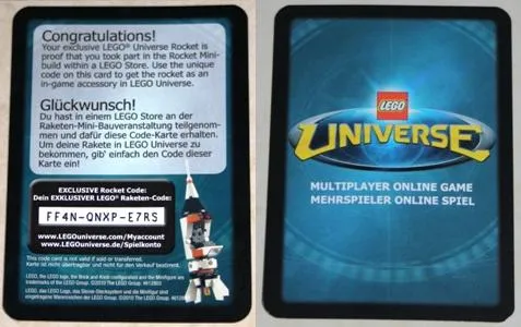 Universe Rocket Code Card (variable code)