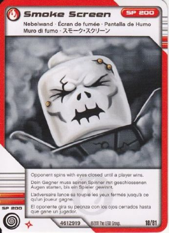 NINJAGO Masters of Spinjitzu Deck #1 Game Card 18 - Smoke Screen - International Version
