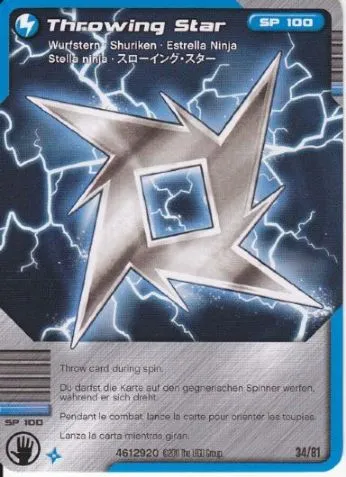 NINJAGO Masters of Spinjitzu Deck #1 Game Card 34 - Throwing Star - International Version