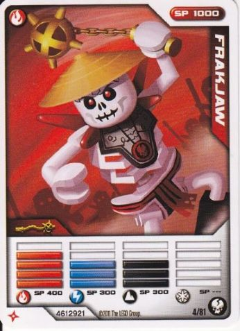 NINJAGO Masters of Spinjitzu Deck #1 Game Card 4 - Frakjaw - International Version