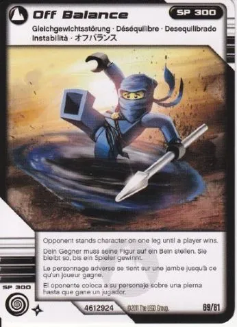NINJAGO Masters of Spinjitzu Deck #1 Game Card 69 - Off Balance - International Version