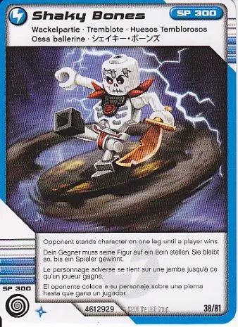 NINJAGO Masters of Spinjitzu Deck #1 Game Card 38 - Shaky Bones - International Version