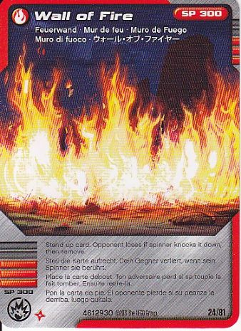 NINJAGO Masters of Spinjitzu Deck #1 Game Card 24 - Wall of Fire - International Version